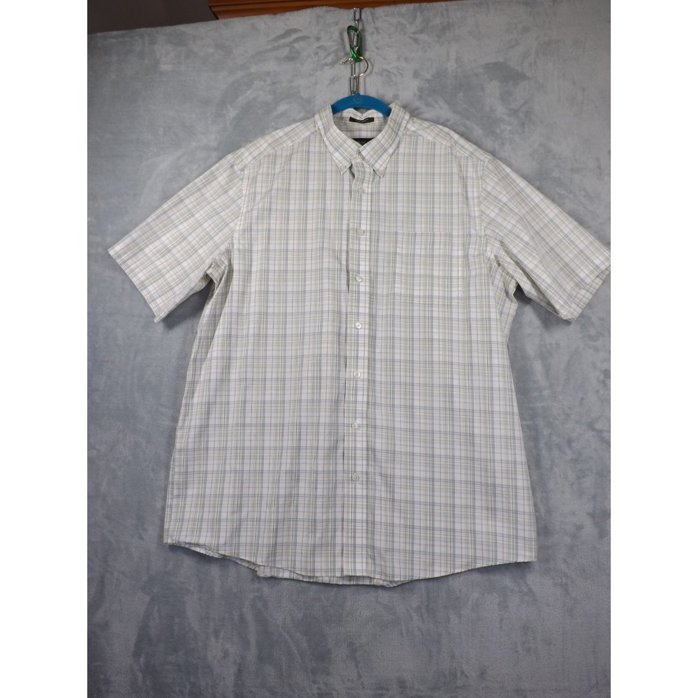 Eddie Bauer Shirt Men's XL Tall Multicolor Striped Relaxed Fit Short Sleeve